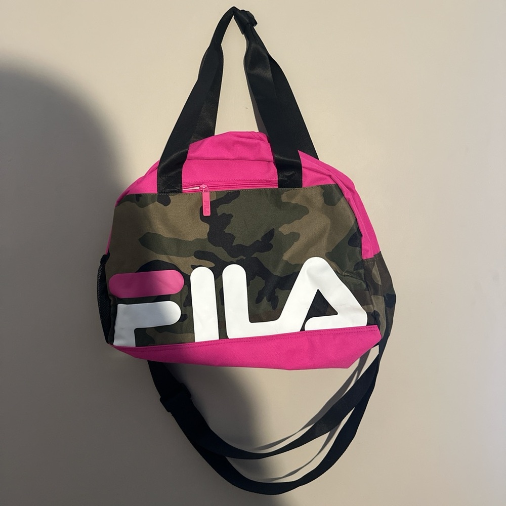 Fila Pink and Green Travel Bag for Stylish Journeys